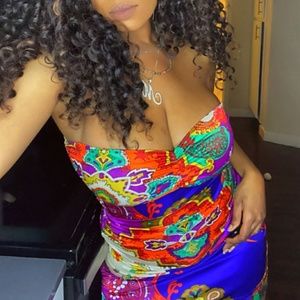 Vintage Forever 21  Paisley Bodycon Dress
